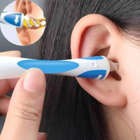 Silicone Spiral Ear Wax Remover Tool Safe ear wax remover tool with Washable Reusable Tips