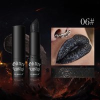 Waterproof Long Lasting Diamond Matte Lipstick Glitter Lip Tint Balm, Pearl Shine, White Shimmer Sexy Lip Makeup