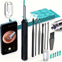 Professional Ear Wax Removal Kit - 1296P HD Endoscope with USB-C Charging | At-Home Ear Cleaning & Health Monitoring Set
