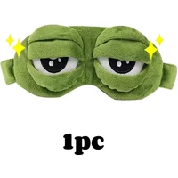 Frog Sleep Mask Cartoon Soft Portable Blindfold Travel Eyepatch for Women and Men Natural Sleeping Eyeshade