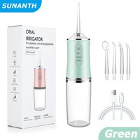 Portable Cordless Water Flosser USB Rechargeable Oral Irrigator with Tips & Cleaning Modes