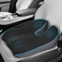 Memory Foam Car Wedge Seat Cushion with Height Booster and Posture Support
