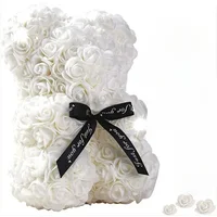 Artificial Rose Teddy Bear Floral Gift for Mom Valentine's Day & Home Decor