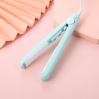 Mini Hair Straightener & Curler Portable Ceramic Flat Iron for Travel and Short Hair