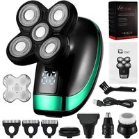 Tinsol Electric Head Shaver Rotary Shaver Grooming Kit with Beard & Nose Trimmer