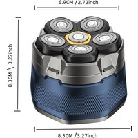 Electric Head Shaver for Bald Men with Magnetic Rotary Blades LED Display & Waterproof Design
