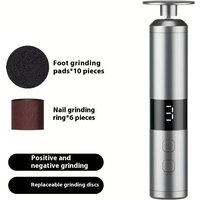 LCD display screen care tool, interchangeable heads set fast charging device with 3-speed adjustment for hand foot care