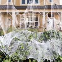 Halloween Spider Web Decorations with 150 Fake Spiders for Indoor and Outdoor Decor