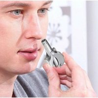Stainless Steel Manual Nose Hair Trimmer Precision Rotary Grooming Tool for Men