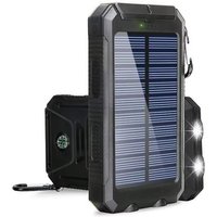Solar Power Bank with twenty W Fast Charging LED Flashlight and Compass