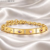 Yellow Gold Plated Sterling Silver Cosmic Talisman Star Bracelet for Women