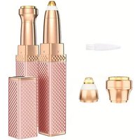 2-in-1 LED Hair Shaver & Eyebrow Razor, Rechargeable Women's Grooming Tool for Facial Hair & Peach Fuzz Removal