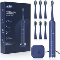 Sonic Electric Toothbrush Rechargeable with 5 Modes and 6 Brush Heads