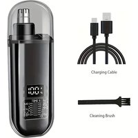 Rechargeable Nose and Ear Hair Trimmer USB C Portable Grooming Kit for Men