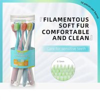 Wide-Head Soft Bristle Toothbrush Set 10-Piece Barrel Pack