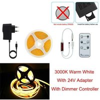 24V COB LED Strip Light (320 LEDs/m, High Brightness Linear Dimmable 8mm)