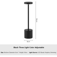 Cordless 3 Color LED Touch Table Lamp
