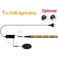 COB LED Under Cabinet Strip Light Kit with Touch Dimmer