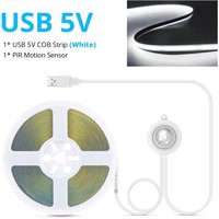 USB COB LED Motion Sensor Strip Lights with Adjustable Timer