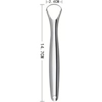 PureClean Stainless Steel Spoon-Shaped Tongue Scraper Set