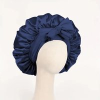 Adjustable Satin Hair Bonnet with Tie Band for Sleeping Women and Men