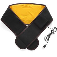 USB Heated Waist Support Belt Far Infrared Thermal Wrap for Back and Belly Comfort