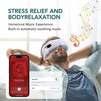 Smart Electric Eye Massager with Heat Air Compression Vibration & Bluetooth Music