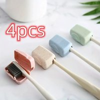 4 Piece Travel Toothbrush Head Cover Portable Protective Storage Box