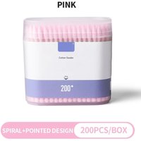 200-Count Pure Cotton Double-Ended Makeup Cotton Swabs – Precision Cleaning & Gentle Removal