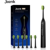 Jeenk JK-Y05 Sonic Electric Toothbrush 6 Replacement Heads Smart Timer USB Charger