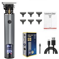 Rechargeable Hair Clippers for Men Zero Gap Bald Head Trimmer Kit with LED Display