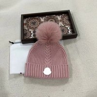 Kids Cashmere Knit Pom Pom Beanie Hat for Boys and Girls