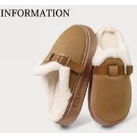 Women's Plush Winter Slippers with Thick Sole and Non Slip Design