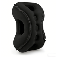 Inflatable Travel Pillow with Chin Support for Airplane, Car and Office Naps