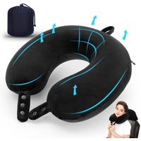 Memory Foam Travel Neck Pillow for Airplane Car and Office Rest