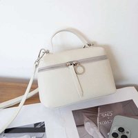 Genuine Leather Mini Bucket Shoulder Bag for Women