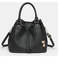 Womens Large Capacity Woven Tote Bag with Shoulder and Crossbody Carry Options
