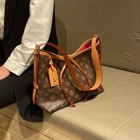 Womens Vintage Print Shoulder Bag with Large Capacity and Classic Handbag Design