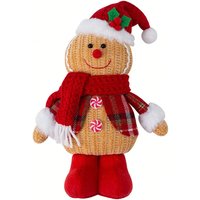 Christmas Gingerbread Plush Pillow – Cute Stuffed Doll for Fun Holiday Home Decorating, Festive Displays & Gift Giving