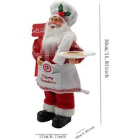 Christmas Chef Santa Doll – Standing Holiday Figurine for Festive Kitchen Display, Tabletop Decorating & Holiday Gifts