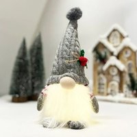 Christmas Gnome Doll Ornament – Knitted Hat Character with Lantern Styling for Home Displays and Festive Holiday Gifts