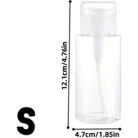 Transparent Push-Down Pump Bottle – Refillable Dispenser for Makeup, Nail Polish Remover & Travel Use