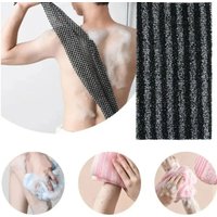 Black Nylon Exfoliating Bath Brush Shower Body Scrubber