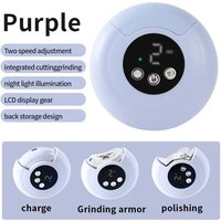 2 in 1 Electric Nail Clipper 360 Rotating Trimmer