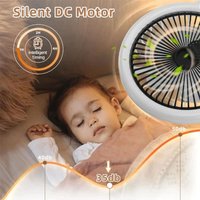 Rotatable E27 LED Ceiling Fan Light with Remote Control