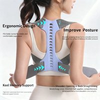 AlignEase Posture Corrector Back Brace for Men & Women Adjustable Back Support Brace for Neck and Shoulders