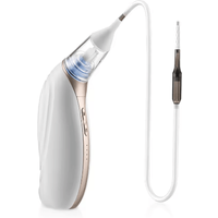 Rechargeable Electric Baby Nasal Aspirator & Ear Wax Removal Kit with 3 Suction Levels