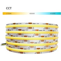 24V Tunable White COB LED Strip Light Kit with Remote Dimmer