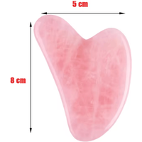 Natural Jade and Rose Quartz Gua Sha Tool Facial Massage Stone for Face and Neck Care