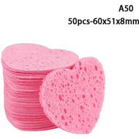 20/50-Piece Compressed Facial Sponge Natural Cellulose Makeup Remover and Face Cleansing Pads